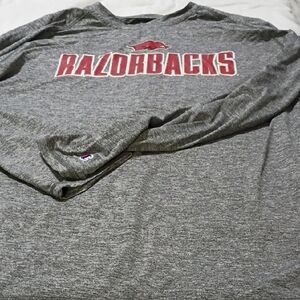 Champion Gray Razorbacks Long Sleeve Tee